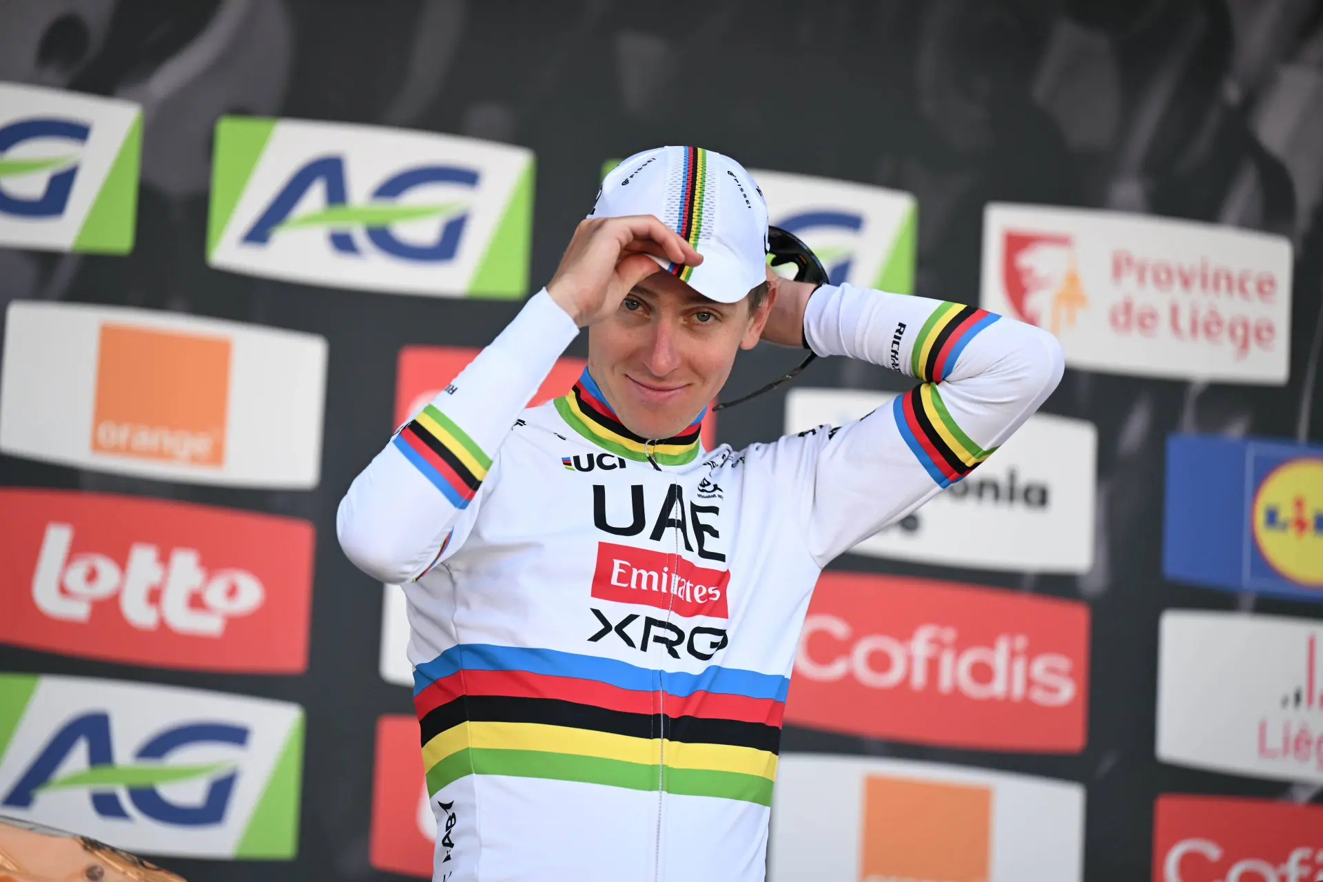 OFICIAL: UAE confirma alinhamento para a Liege-Bastogne-Liege e Tadej Pogacar aposta em Benoît Cosnefroy para papel-chave