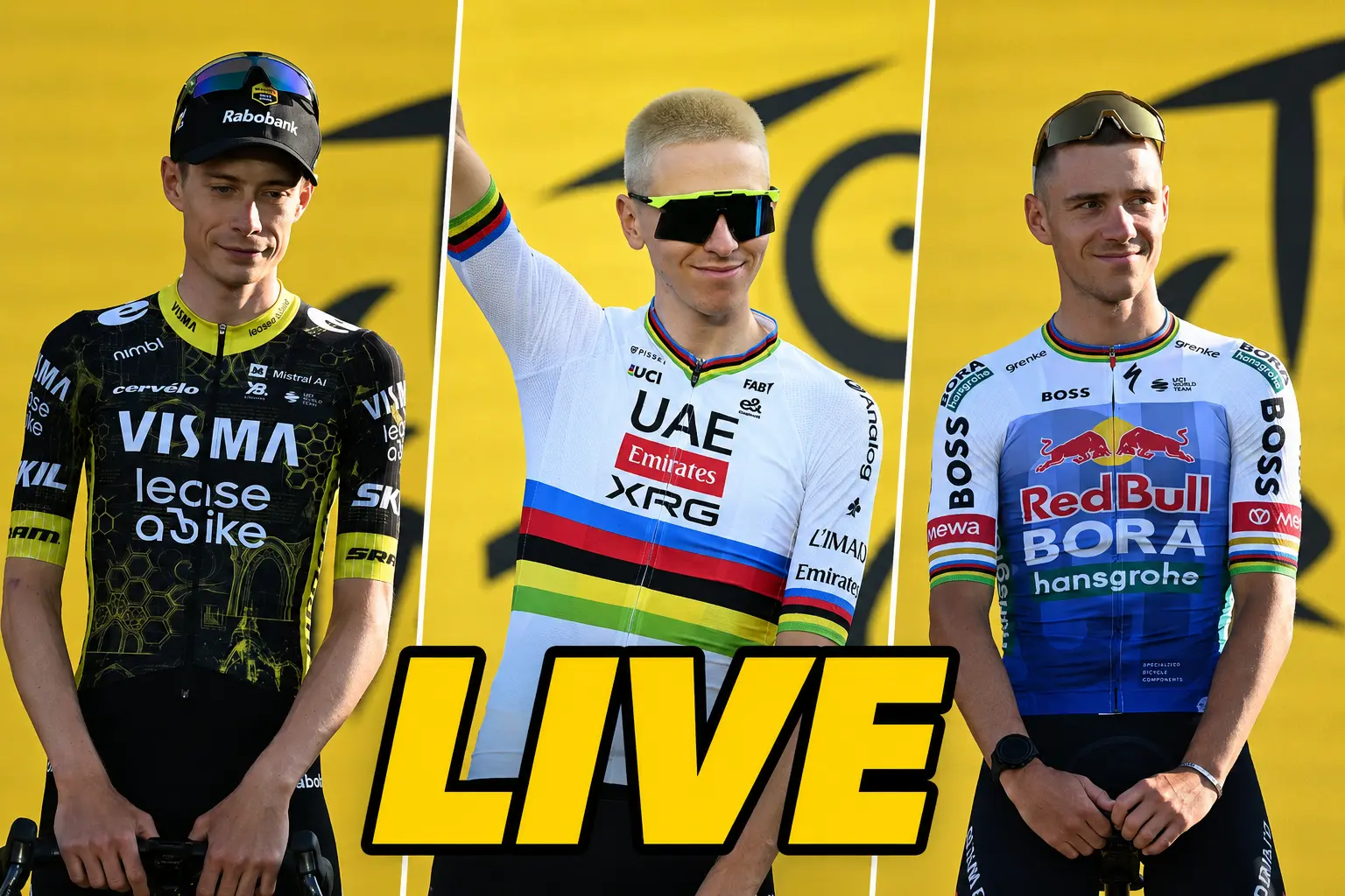 LIVE - Tour de France Stage 2 - Could Pogacar snatch the yellow jersey from Vingegaard on Montjuic?