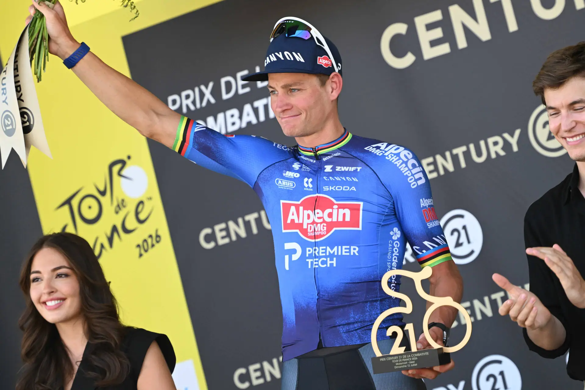 Mathieu van der Poel on stage 9 of the 2026 Tour de France