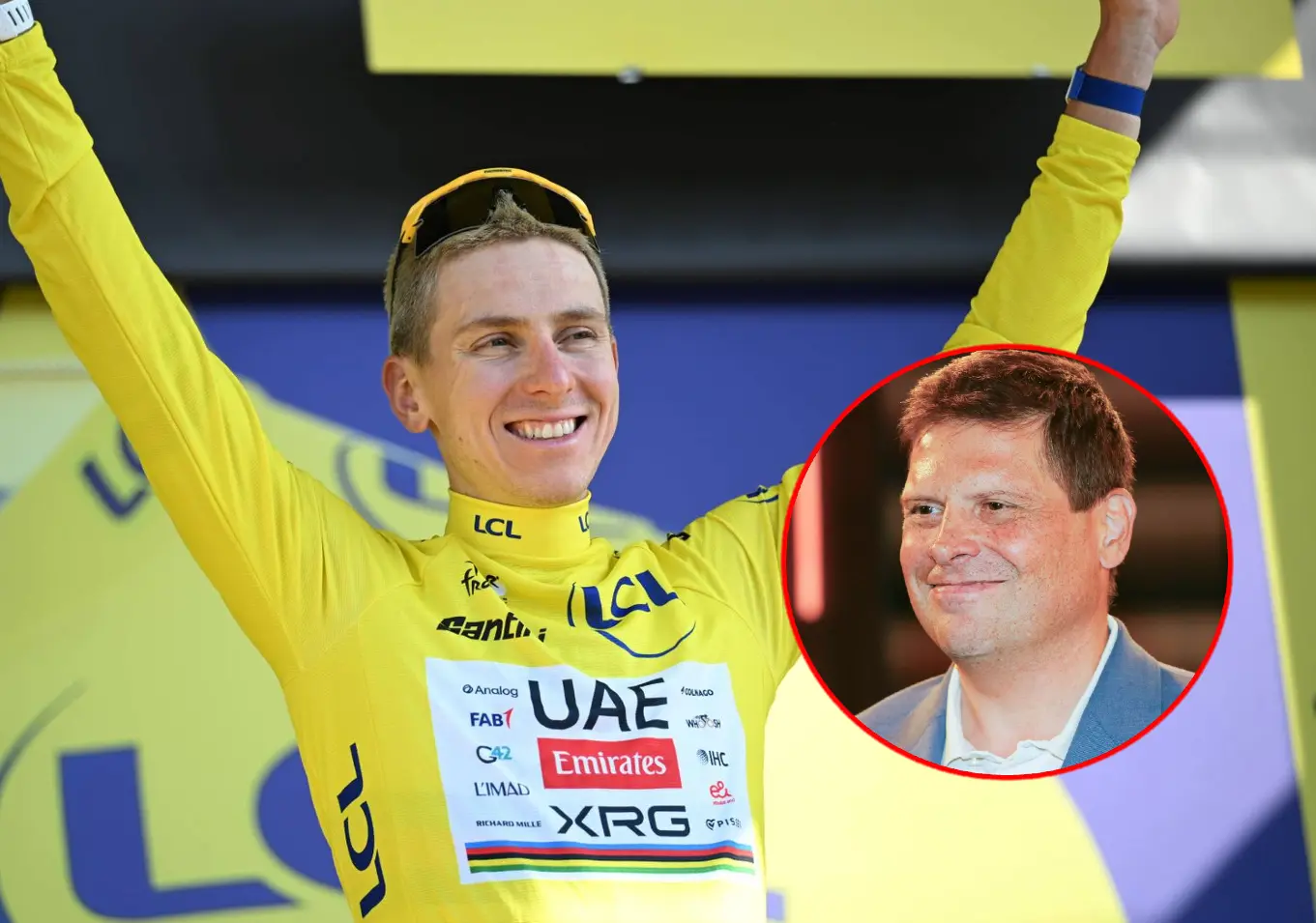 Tadej Pogacar and Jan Ullrich