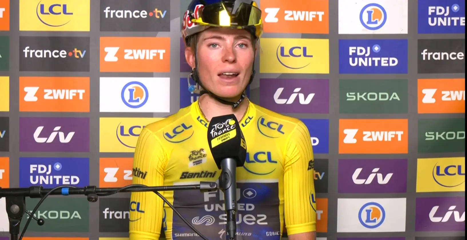 Demi Vollering TDFF interview after stage 9