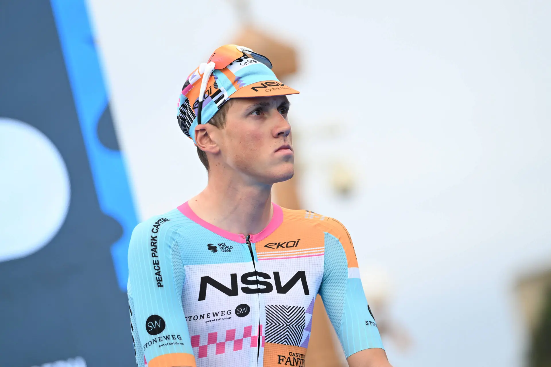 Marco Frigo before the start of Clasica San Sebastian 2026
