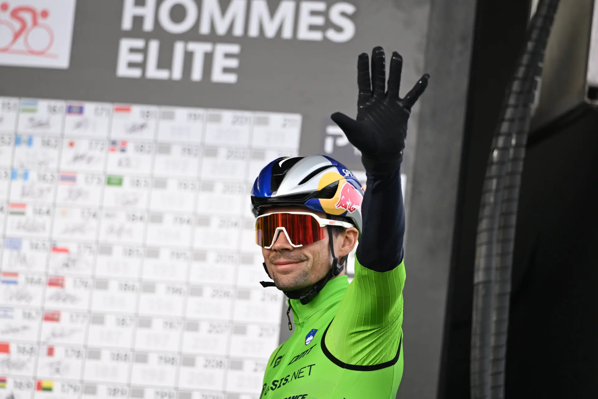 Primoz Roglic ahead of the men's elite road race at the 2026 Montreal World Championships