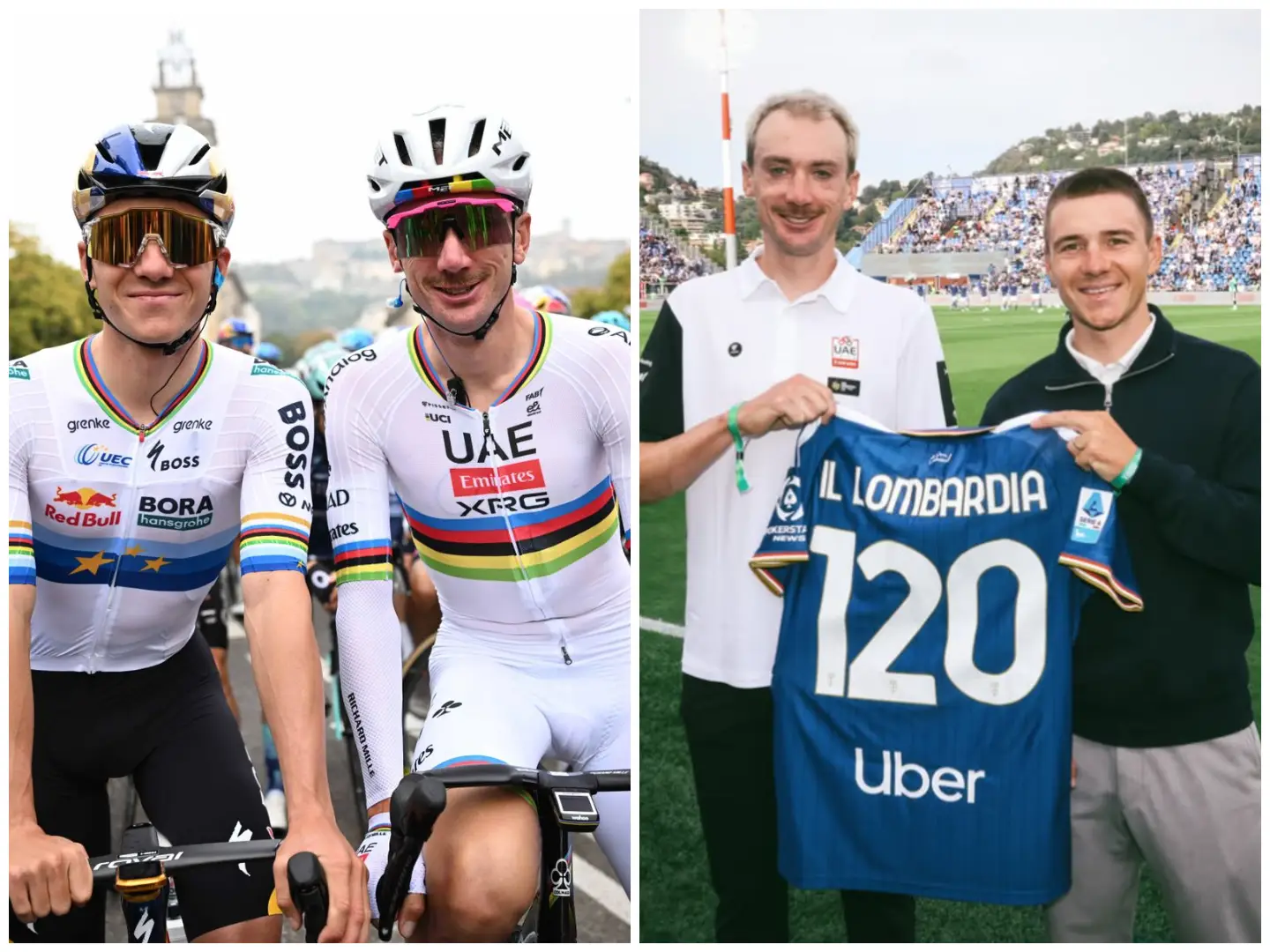 Evenepoel puts Il Lombardia disappoinntment behind as a special guest to Serie A football match