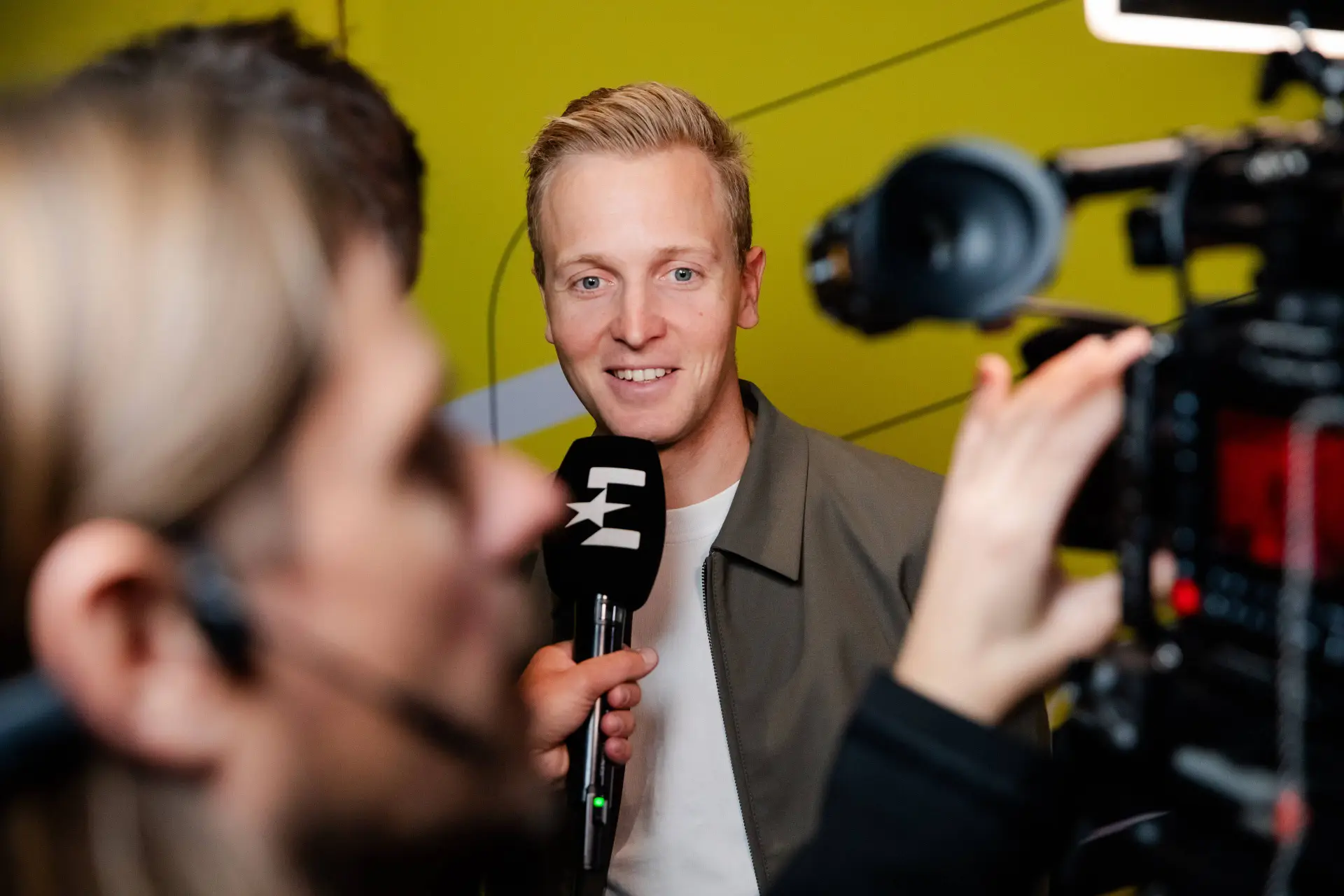 Tim Merlier at the 2027 Tour de France presentation