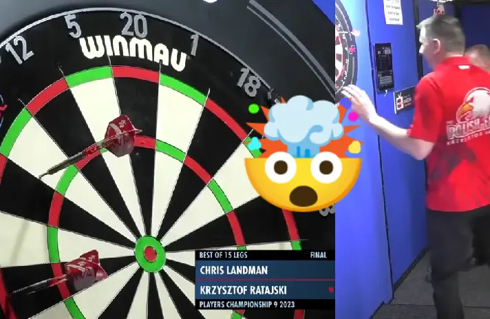 VIDEO: Bizar moment waarbij Ratajski dezelfde leg in één beurt 2 keer uit gooit