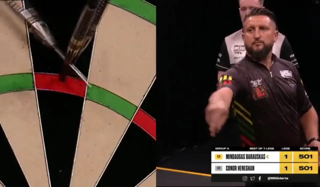 VIDEO: Hoeveel punten is deze worp van Mindaugas Barauskas waard volgens jou?