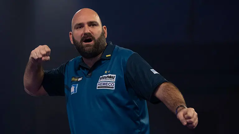 9-Darter tijdens het Interwetten German Darts Championship in de eerste ronde op vrijdagmiddag