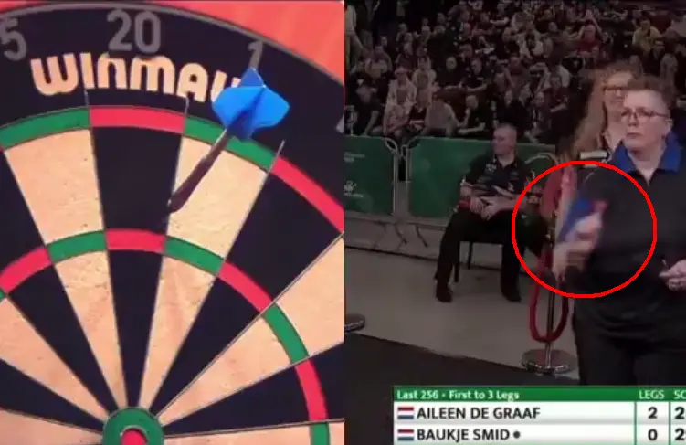Hoe deze dame kan gooien met deze bizarre werpstijl is voor velen een vraagteken