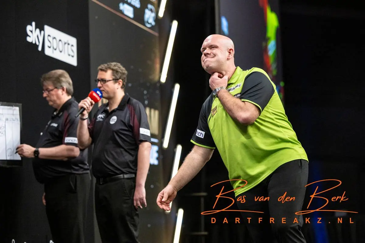 Van Gerwen realistisch na Premier League nederlaag in Ahoy: "Heb het mezelf heel moeilijk gemaakt."