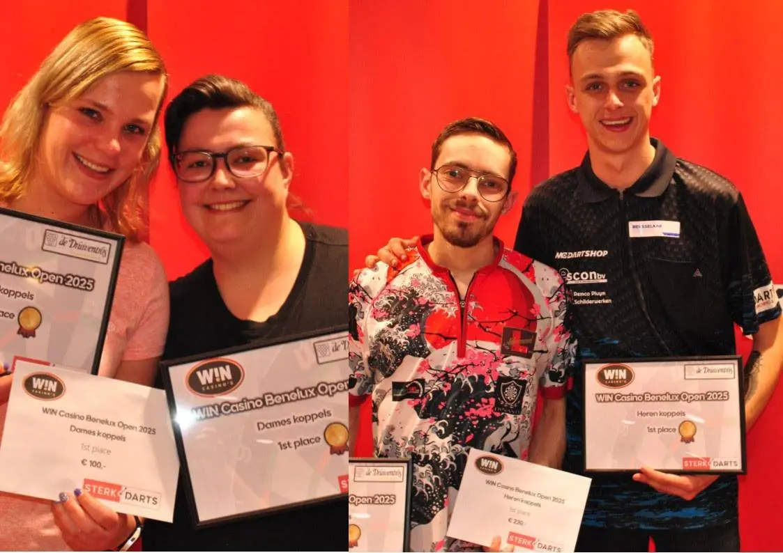 Koppeltitels WIN Casino Benelux Open 2025 naar Van Peer/Vetjens en Van Kleij/Streef