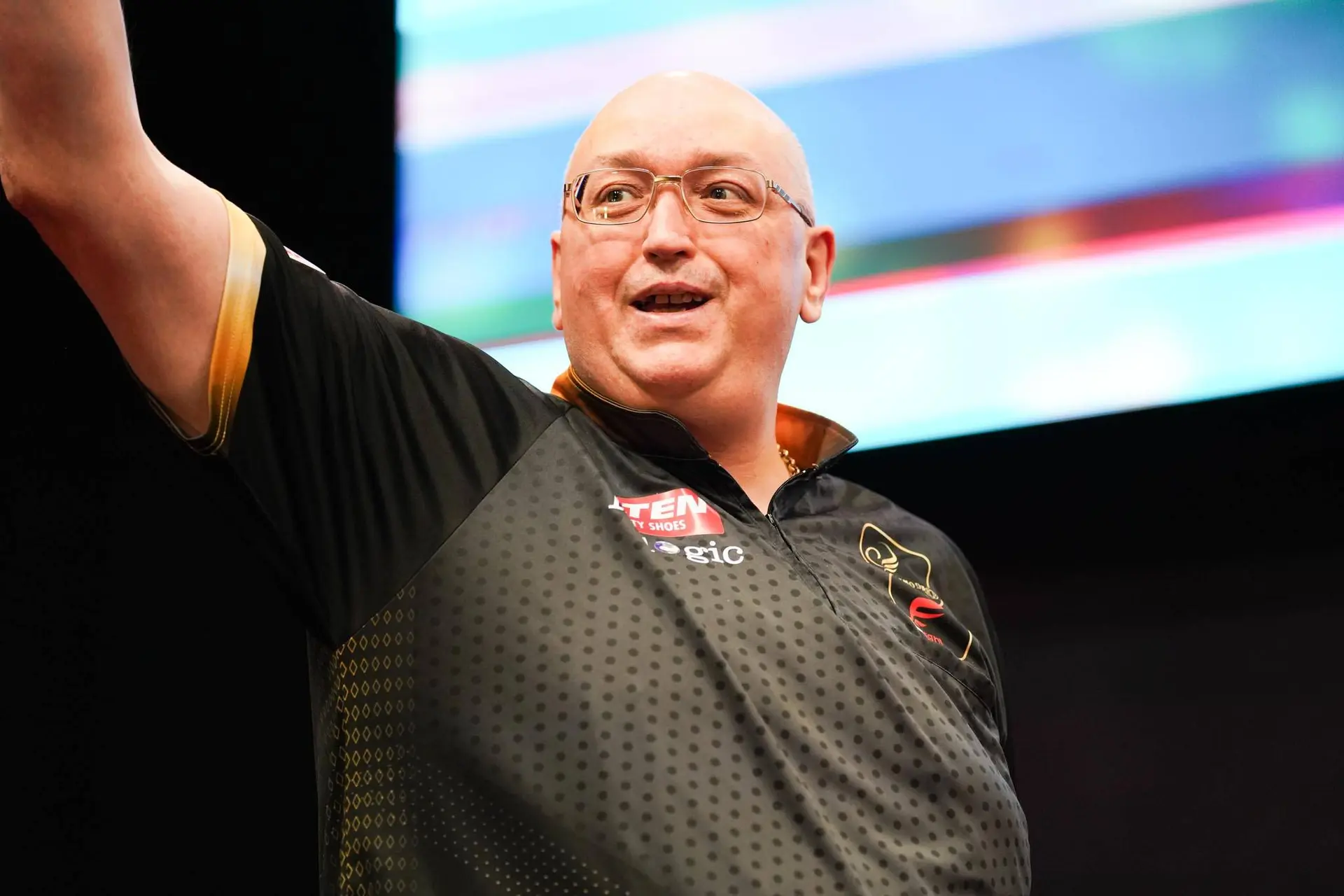 Andrew Gilding gooide dit weekend zijn hoogste gemiddelde op het podium ooit