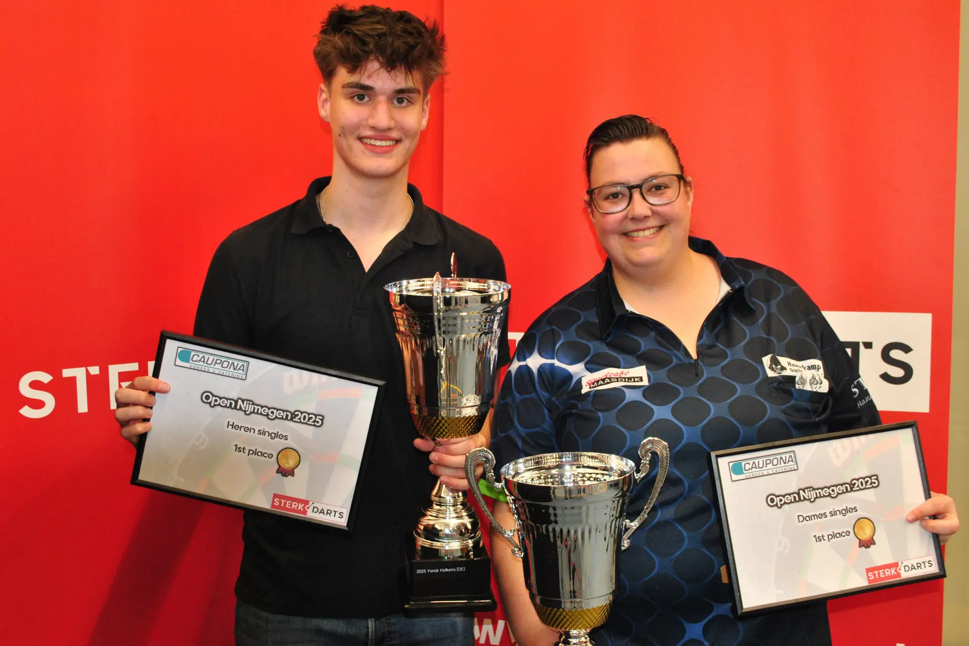 Yorick Hofkens en Kelly Streef triomferen op Nijmegen Darts Masters 2025