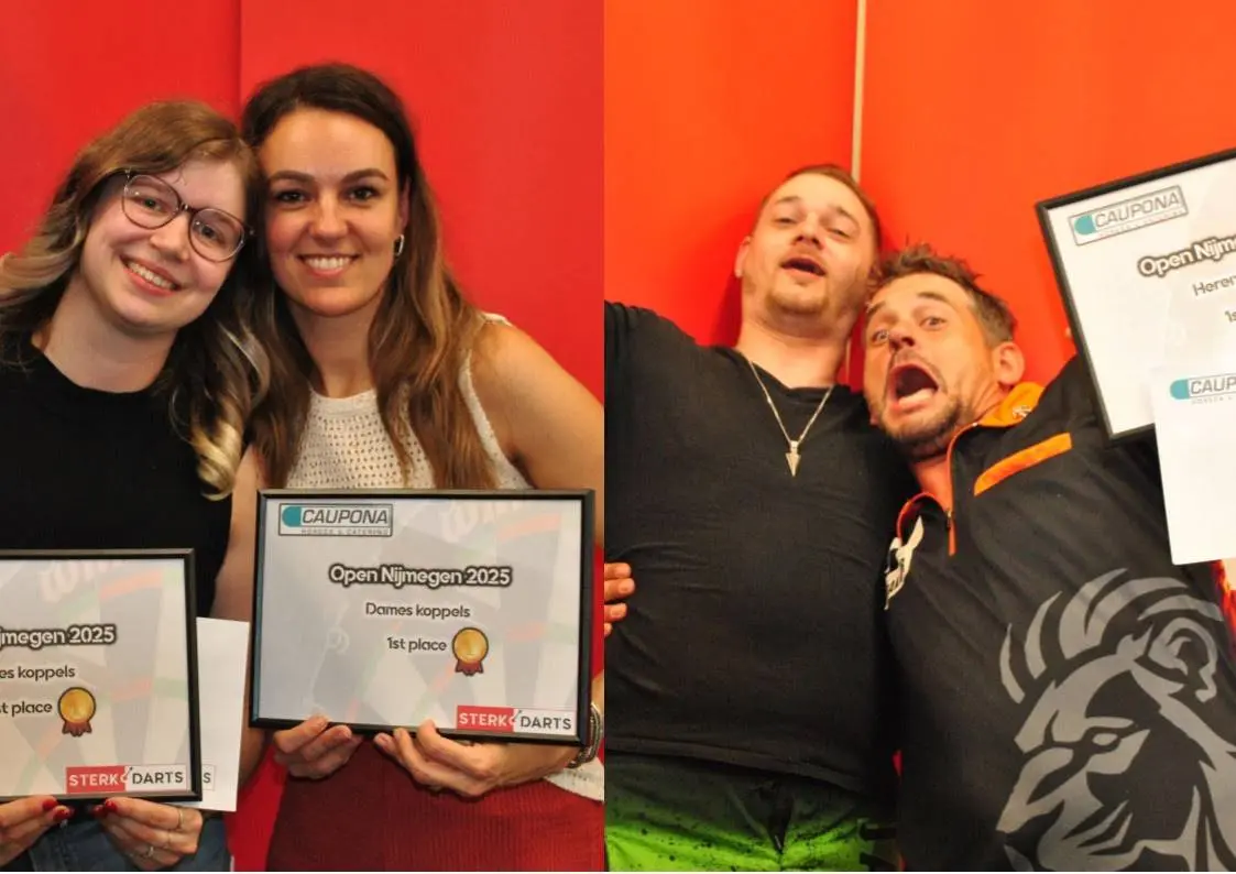 Koppeltitels in Nijmegen naar Michael Thole/Ralph Wetzels en Desiree Geel/Sharona Veld