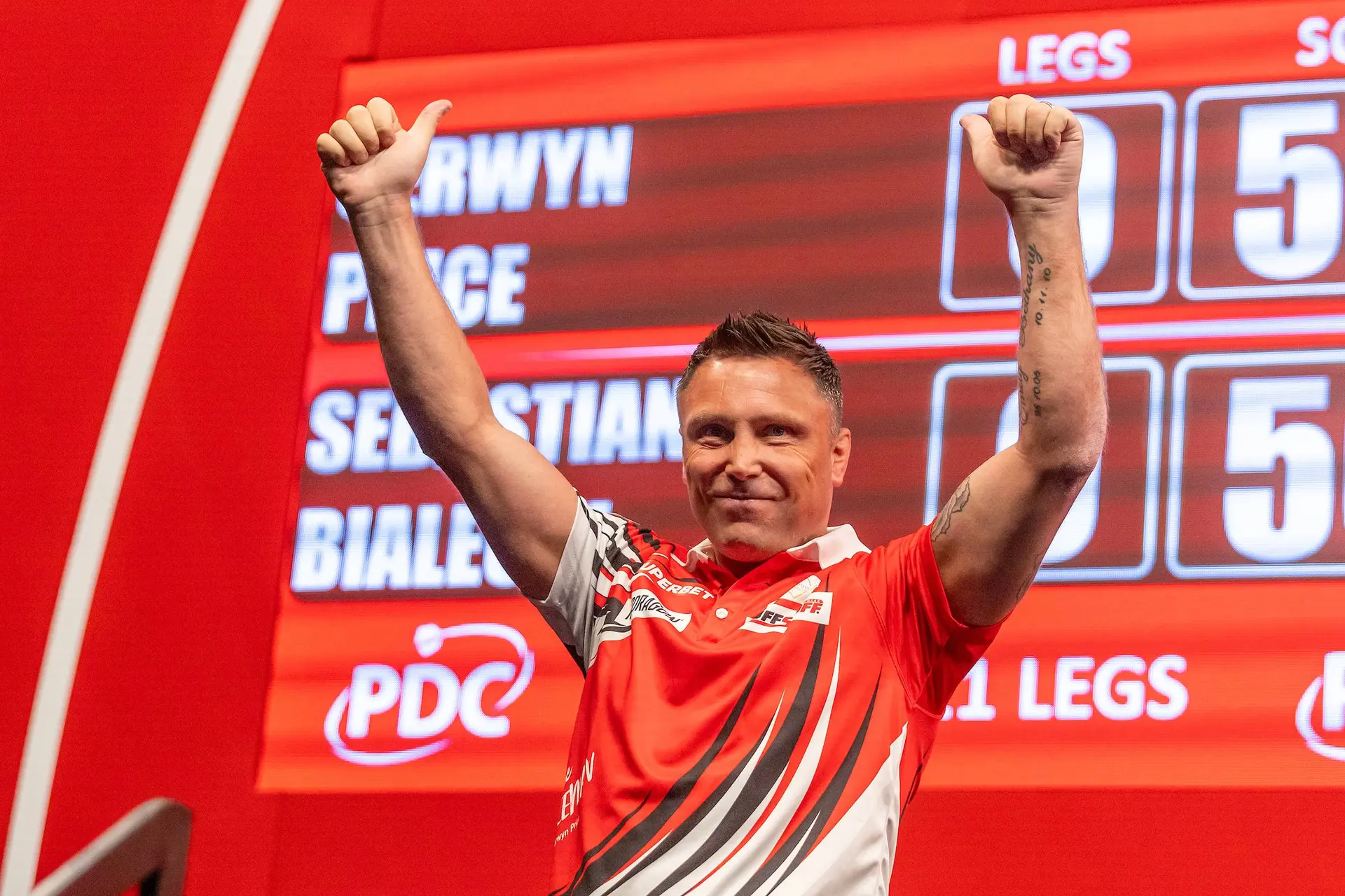 Gerwyn Price wint Poland Darts Masters 2025 na spannende finale tegen Stephen Bunting
