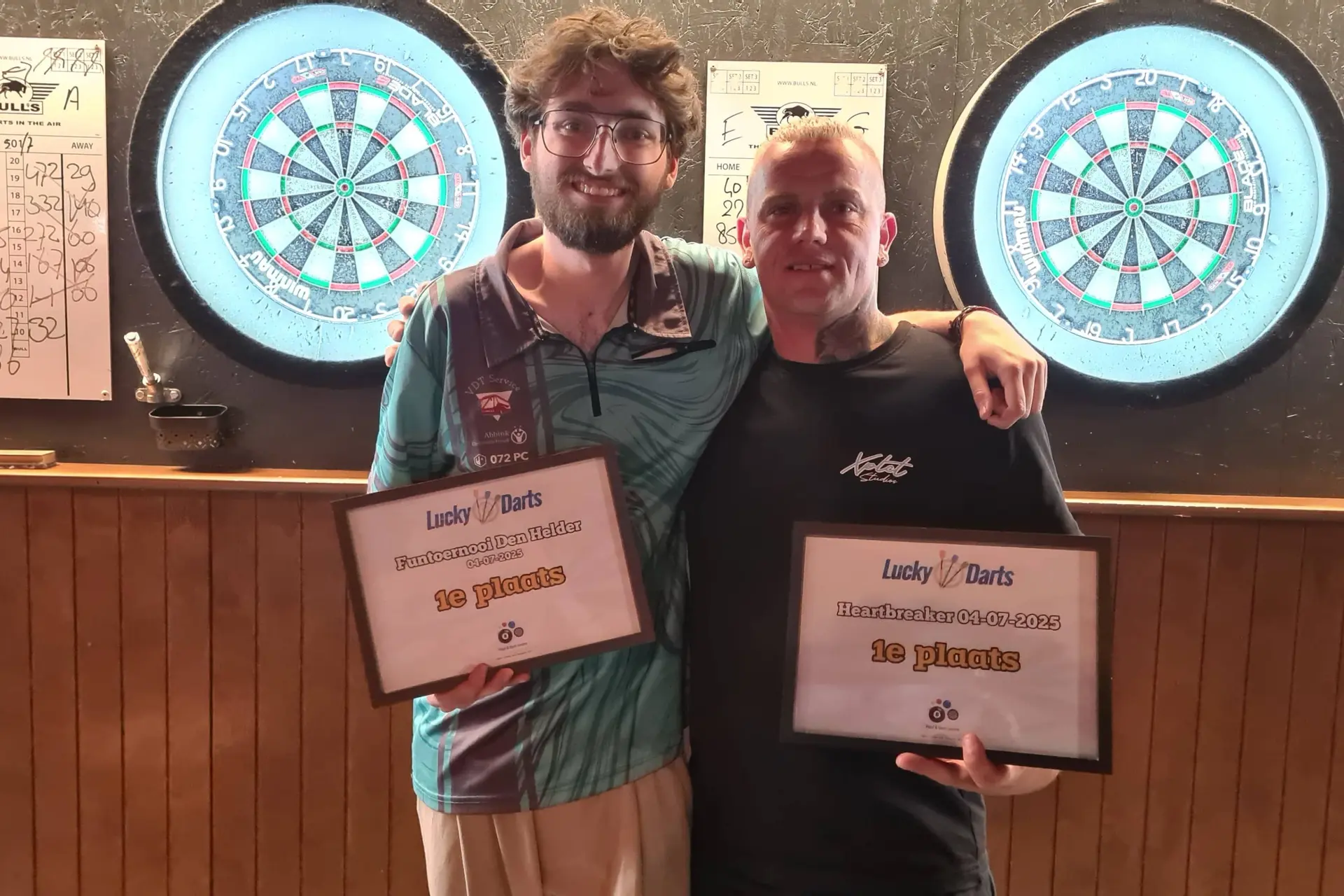 Lucky Darts Funtoernooien gewonnen door Arcangelo Tardio en Rick Tolsma