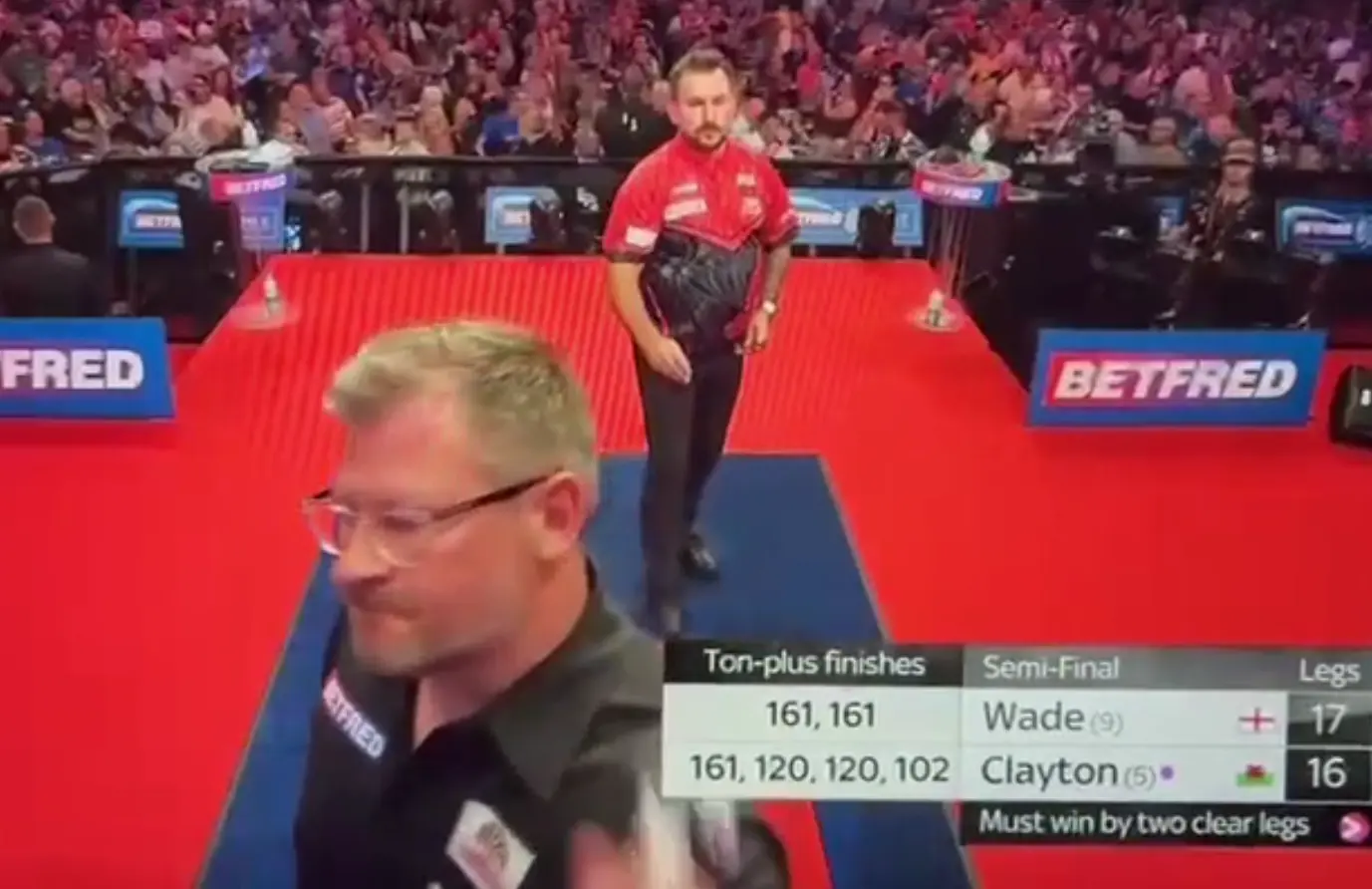 James Wade kan deel prijzengeld alweer inleveren na dit moment op World Matchplay