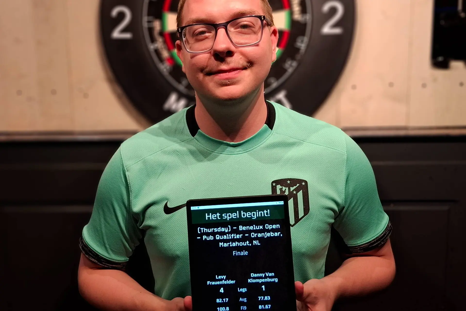 Oranjebar/ADC Winmau Benelux Open 2025 Pub Qualifiers speeldag 2 gaat naar Frauenfelder