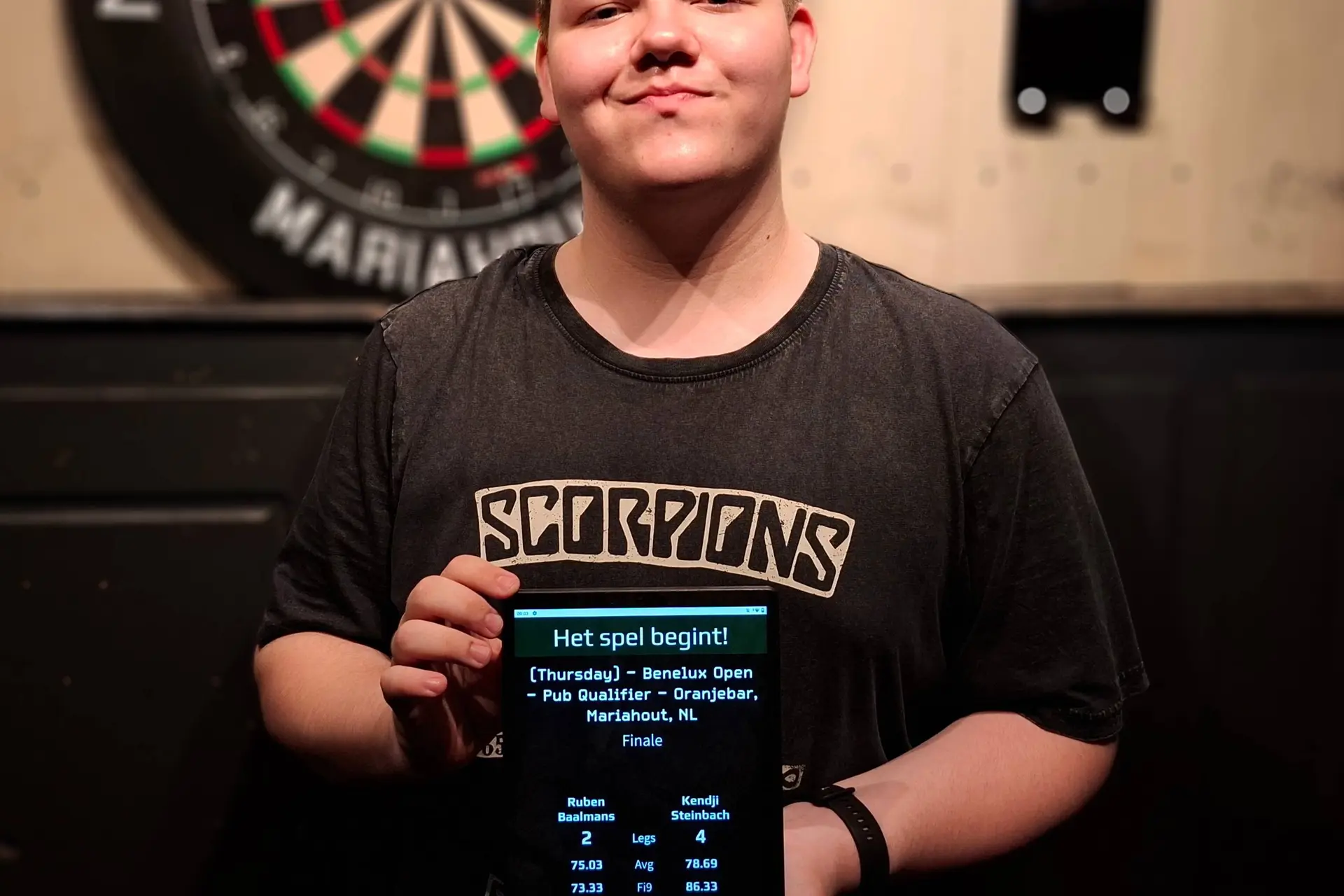 Kendji Steinbach pakt winst op Oranjebar/ADC Winmau Benelux Open 2025