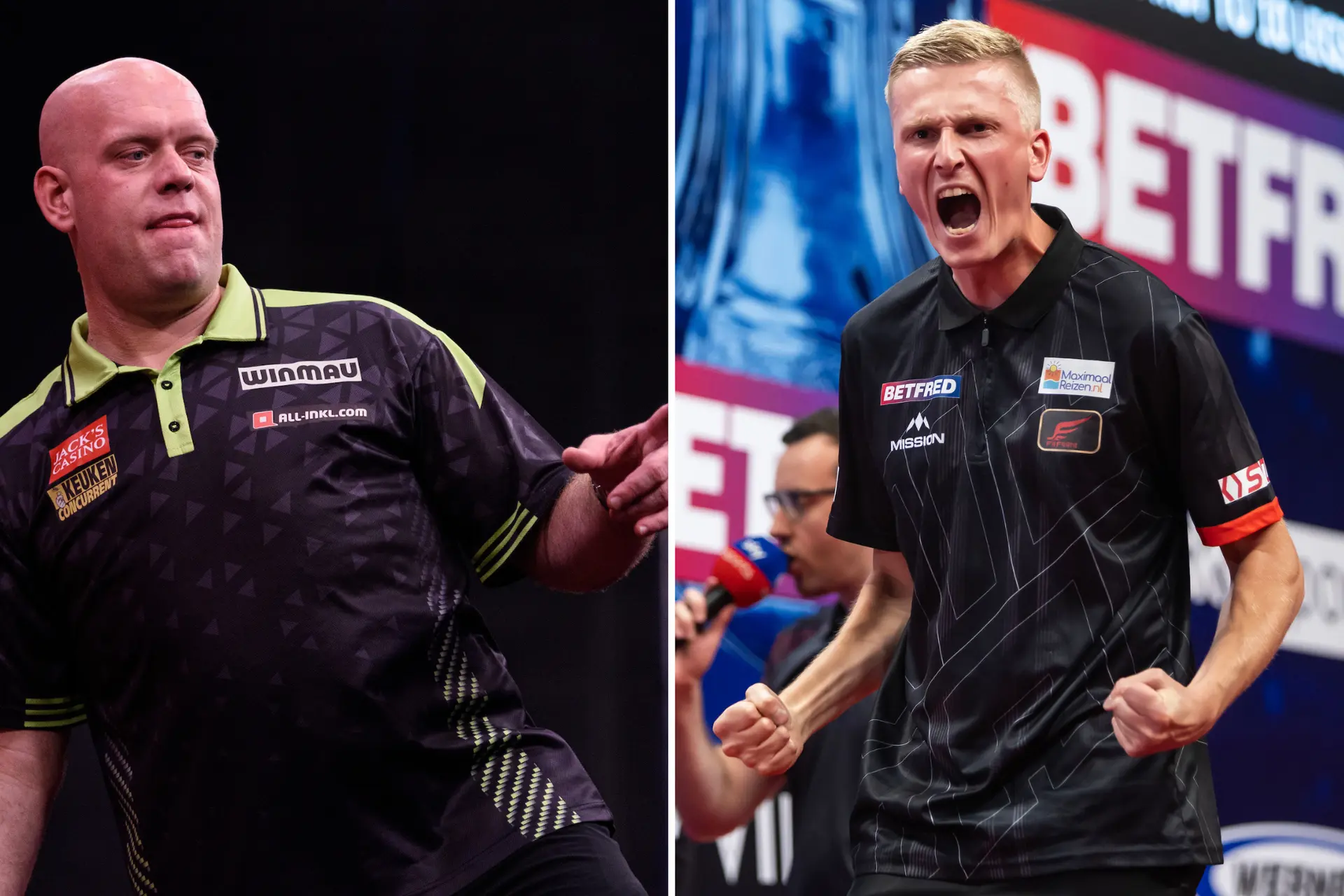 LIVE: Van Gerwen ontsnapt in thriller, Schindler schittert, Searle verrast Clayton in Dortmund