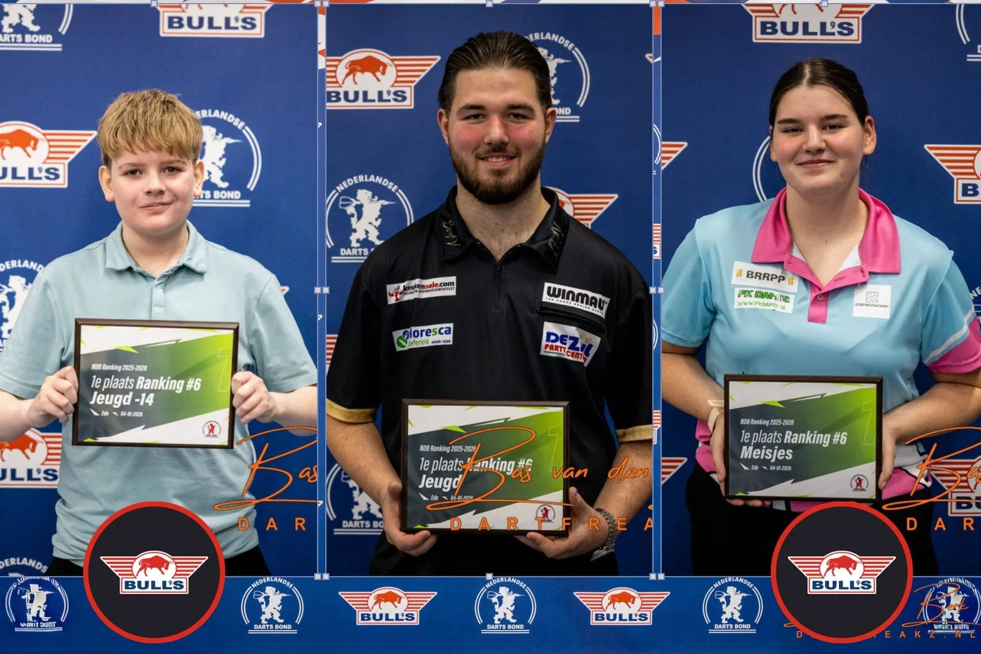 Update NDB Rankings Jeugd: Van der Velden nieuwe nummer 1, Vermeulen en Jansen houden koppositie