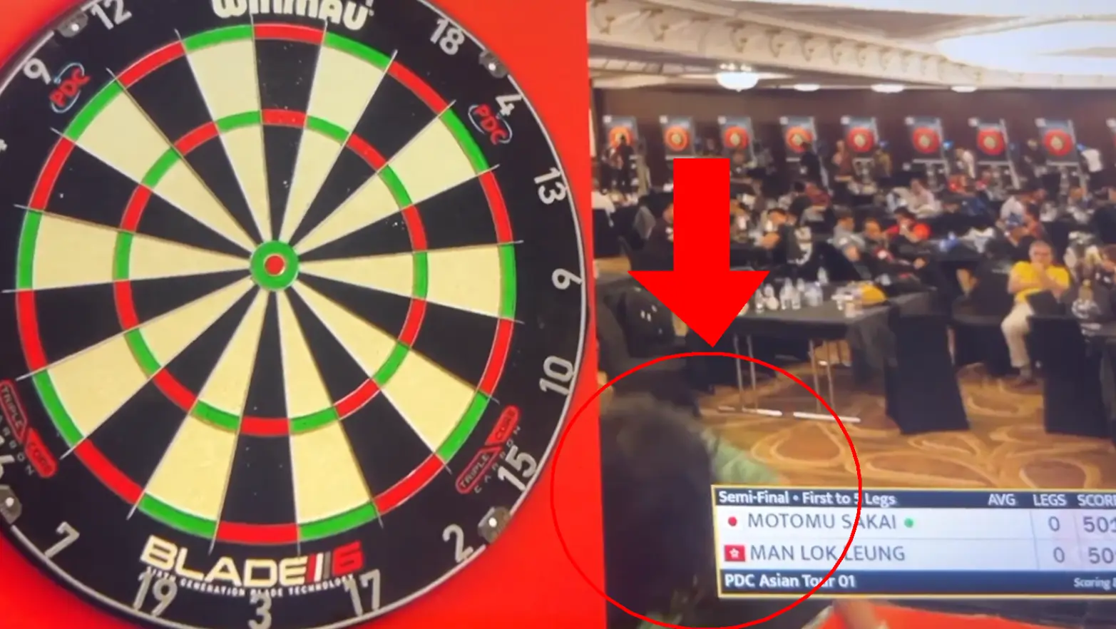 Publiekslieveling op het PDC WK 2026 valt tijdens over de oche op Asian Tour