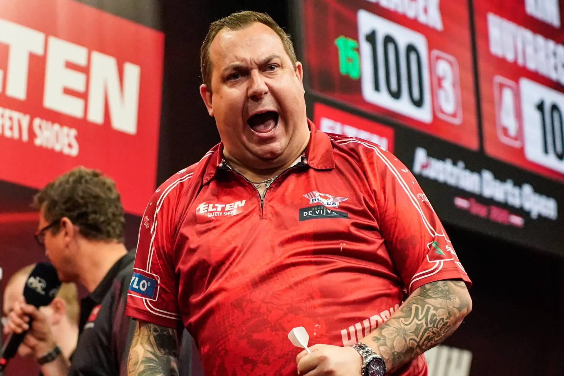 Huybrechts houdt Belgische hoop levend in Graz, Van Barneveld en Van Duijvenbode onderuit op Austrian Darts Open