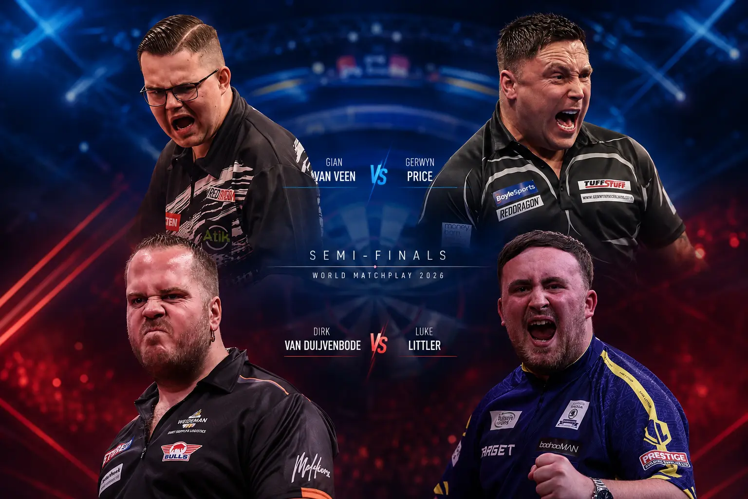 Programma World Matchplay: Twee Nederlanders jagen op droomfinale in Blackpool: Van Veen en Van Duijvenbode voor zware klus