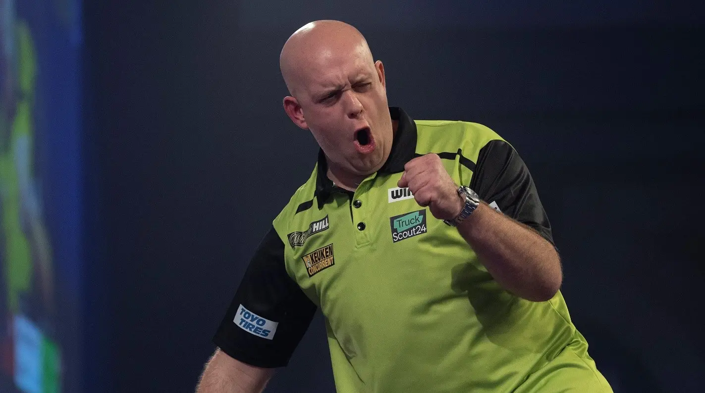 Van Gerwen produces sublime 106 average in thrilling victory over Evans