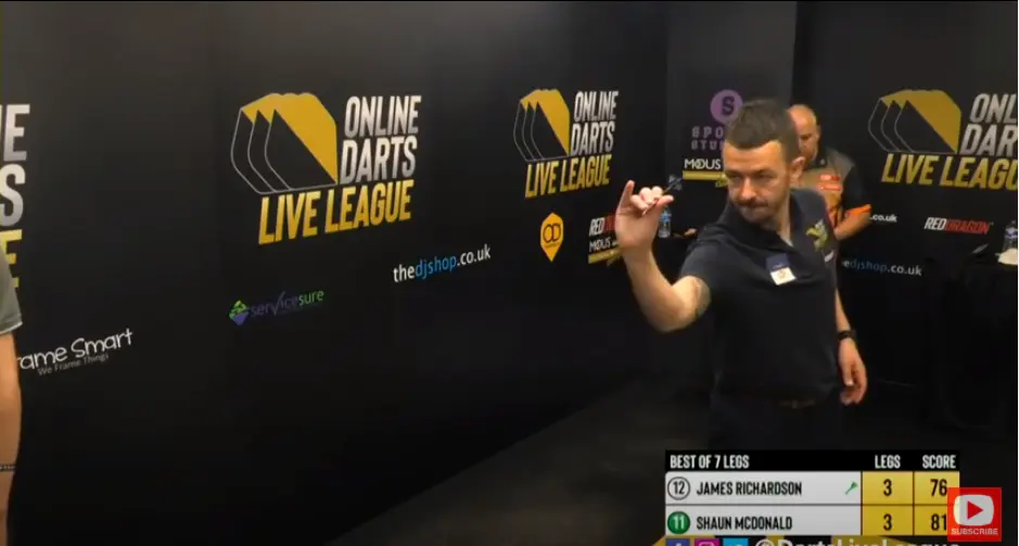 McDonald leads Online Darts League Group A after superb opening day