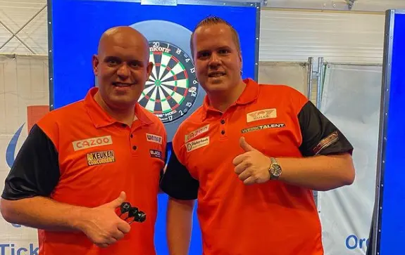 Netherlands duo Van Gerwen and Van Duijvenbode produce demolition win over Denmark at World Cup of Darts