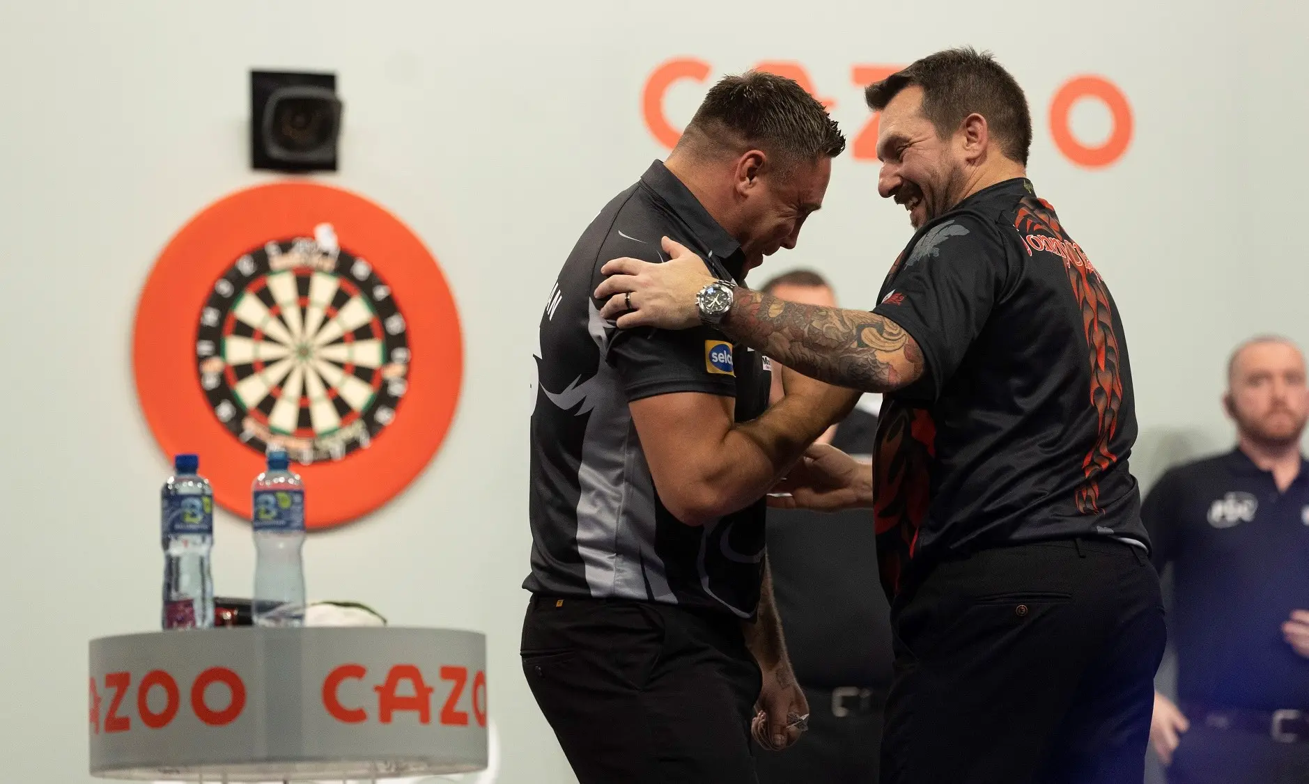 Gerwyn Price wins convincingly over Jonny Clayton in Swansea; Fallon Sherrock bags victory over Robert Thornton