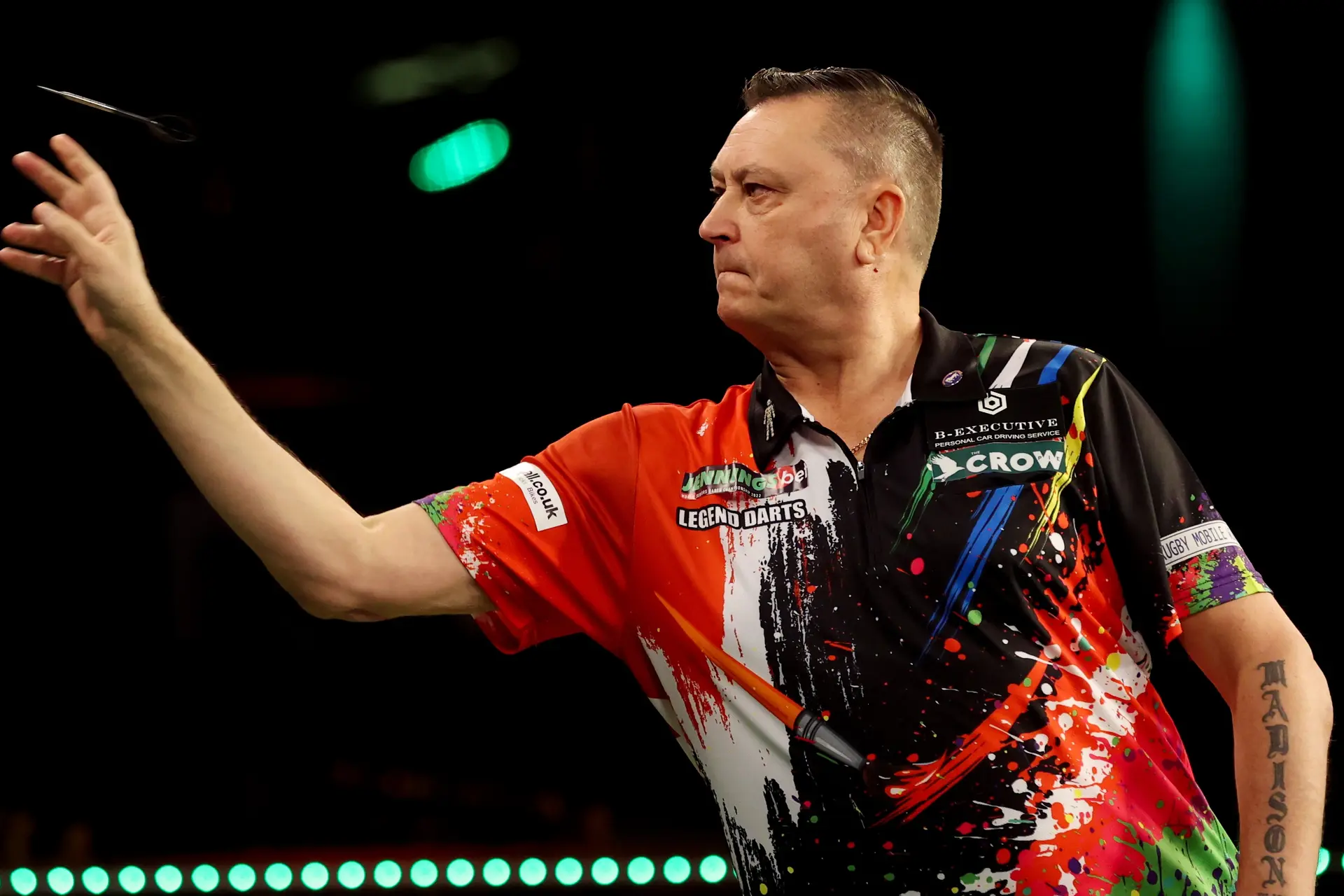 Schedule Saturday afternoon at World Seniors Darts Masters including Mason, Adams, Part and Painter