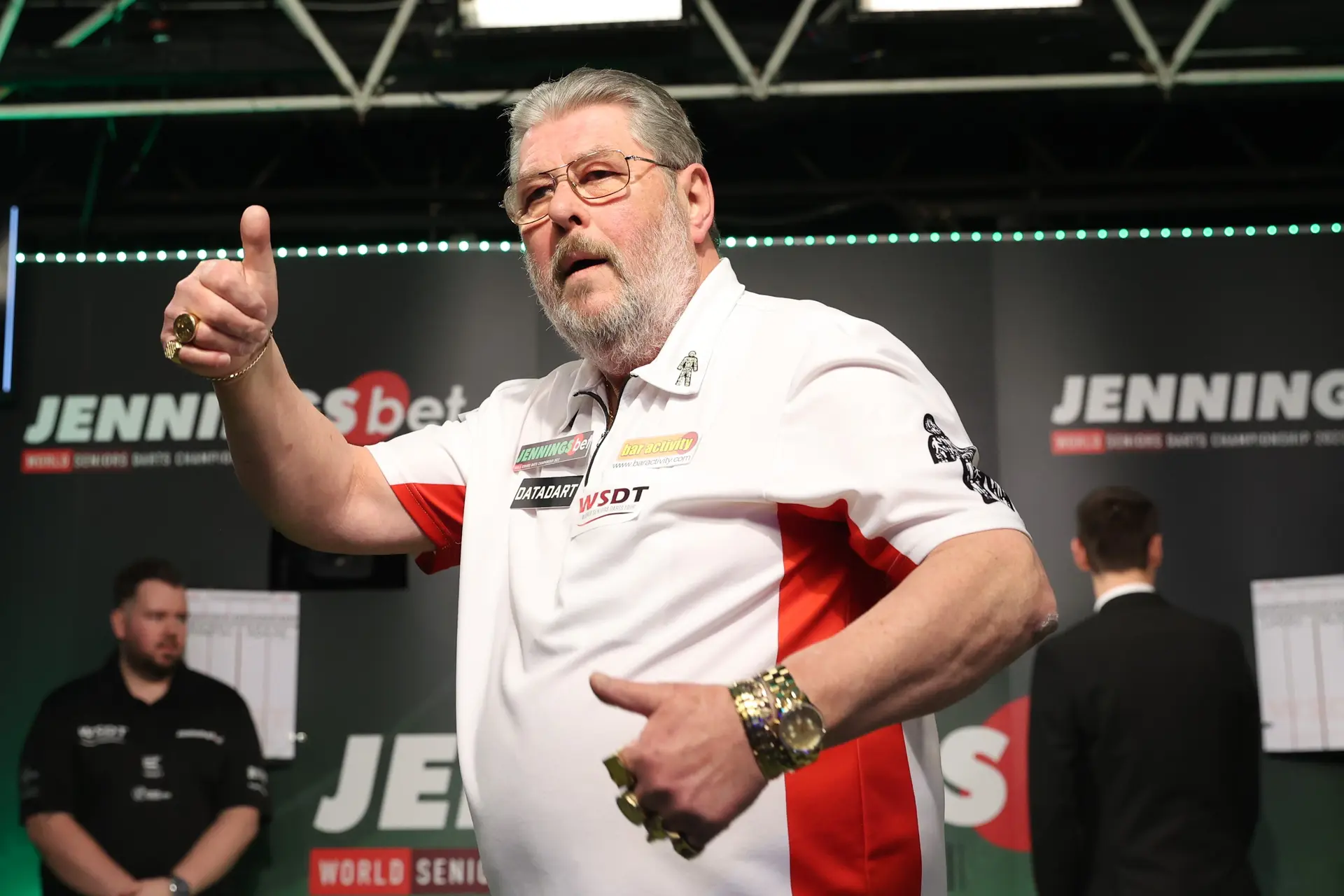 Martin Adams aces Mason test before Neil Duff also wins through at World Seniors Darts Masters