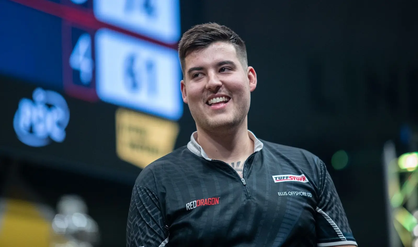 Ryan Meikle throws nine darter during Players Championship 3