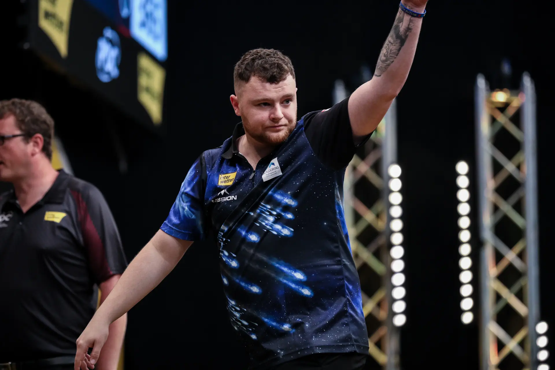 Rock throws nine-dart finish against Dutchman during Players Championship 14