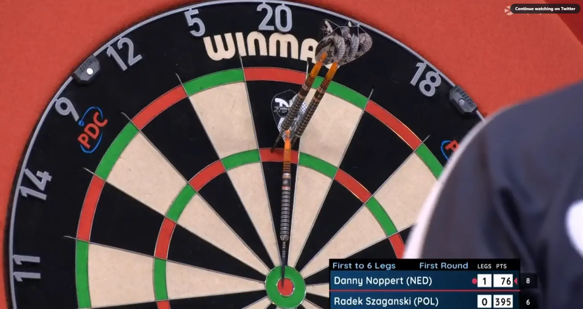 Noppert throws bizarre 170 score during Poland Darts Masters