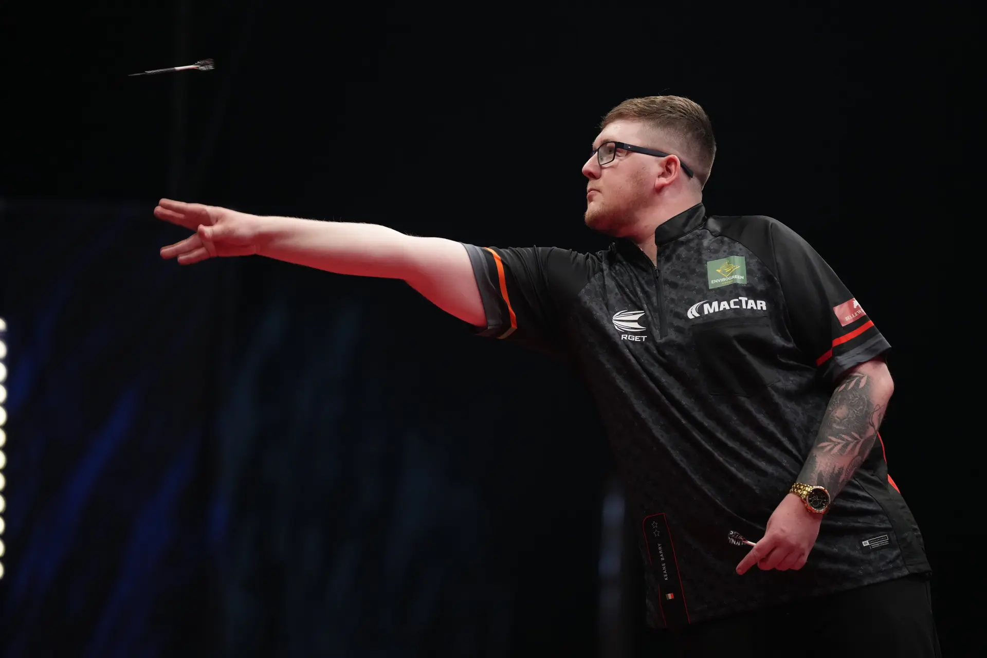 Keane Barry comes through gruelling four-setter with Reynaldo Rivera to set up Michael van Gerwen showdown at the World Darts Championship
