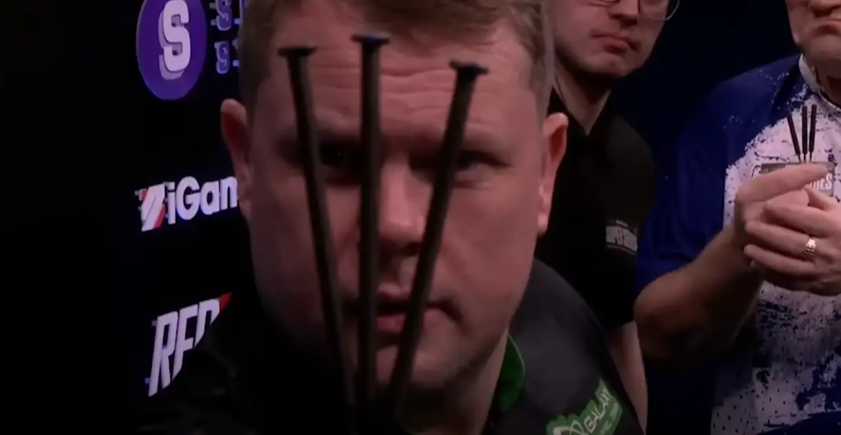 VIDEO: Steve West and Mike Warburton play absurd game of 'darts'