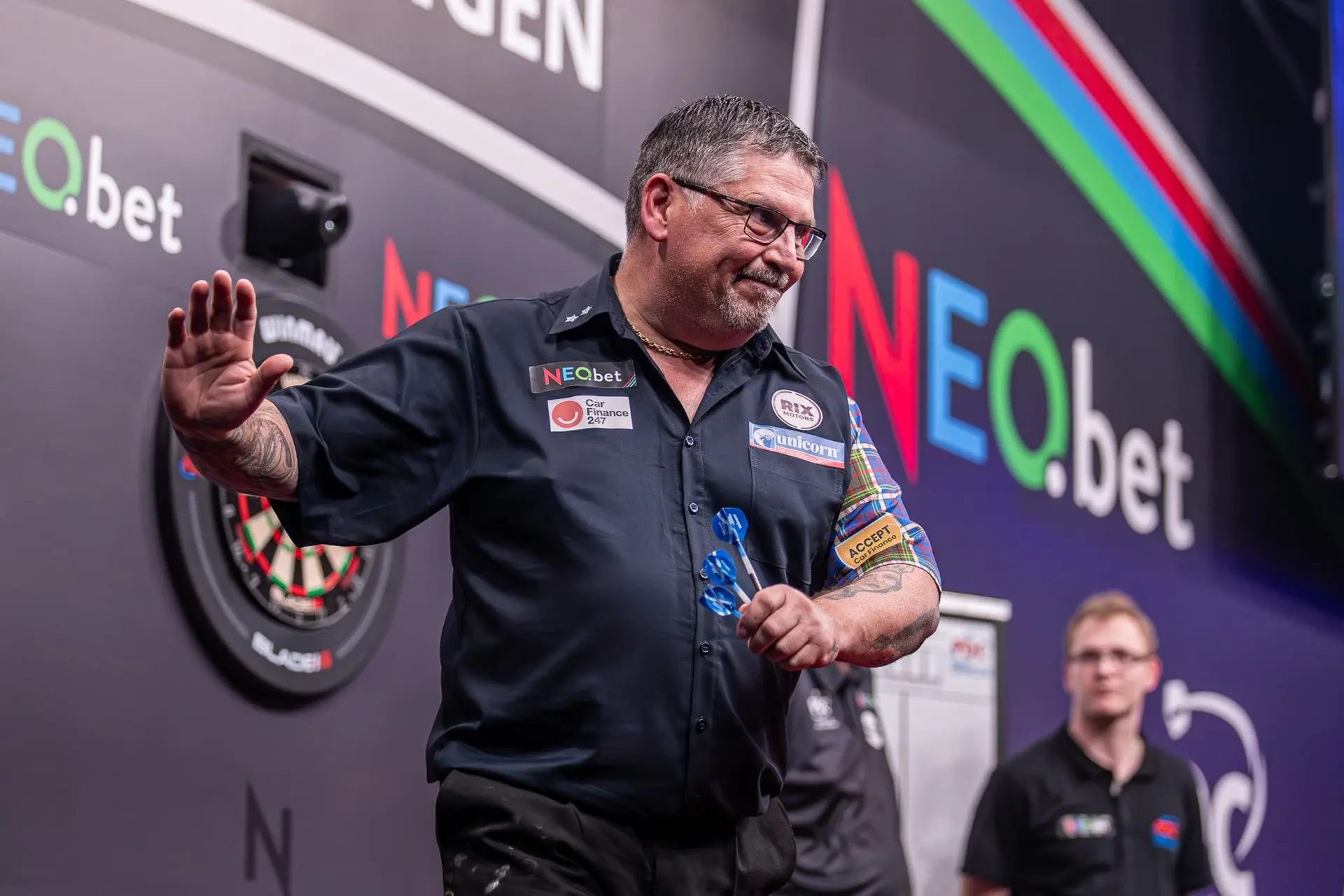 Gary Anderson Ushered out as first round of Players Championship 14 reaches conclusion; wins for Littler, Humphries, Wright & Price