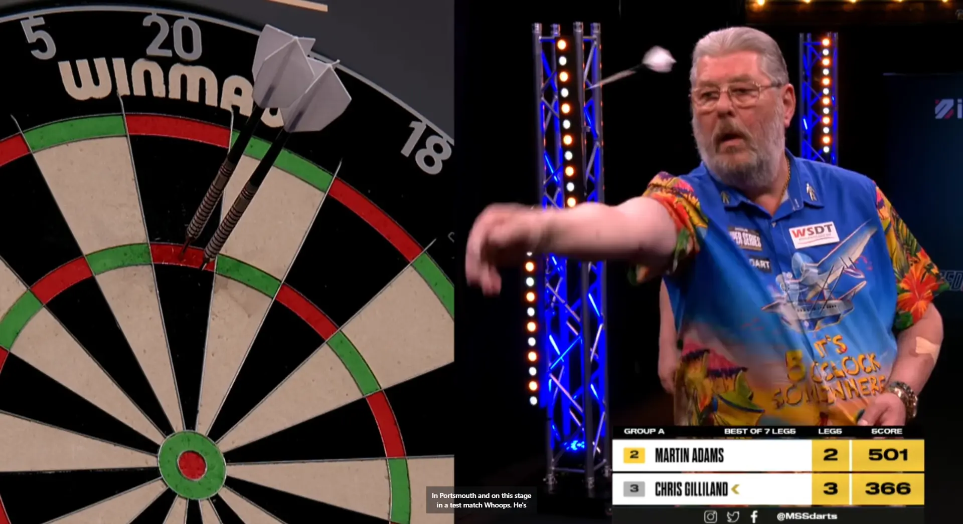 VIDEO: Is this the worst thrown dart ever from darts legend Martin Adams?