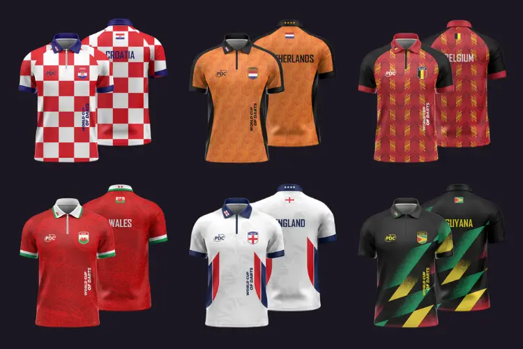 PHOTOS: Striking new shirt designs revealed for World Cup of Darts 2024