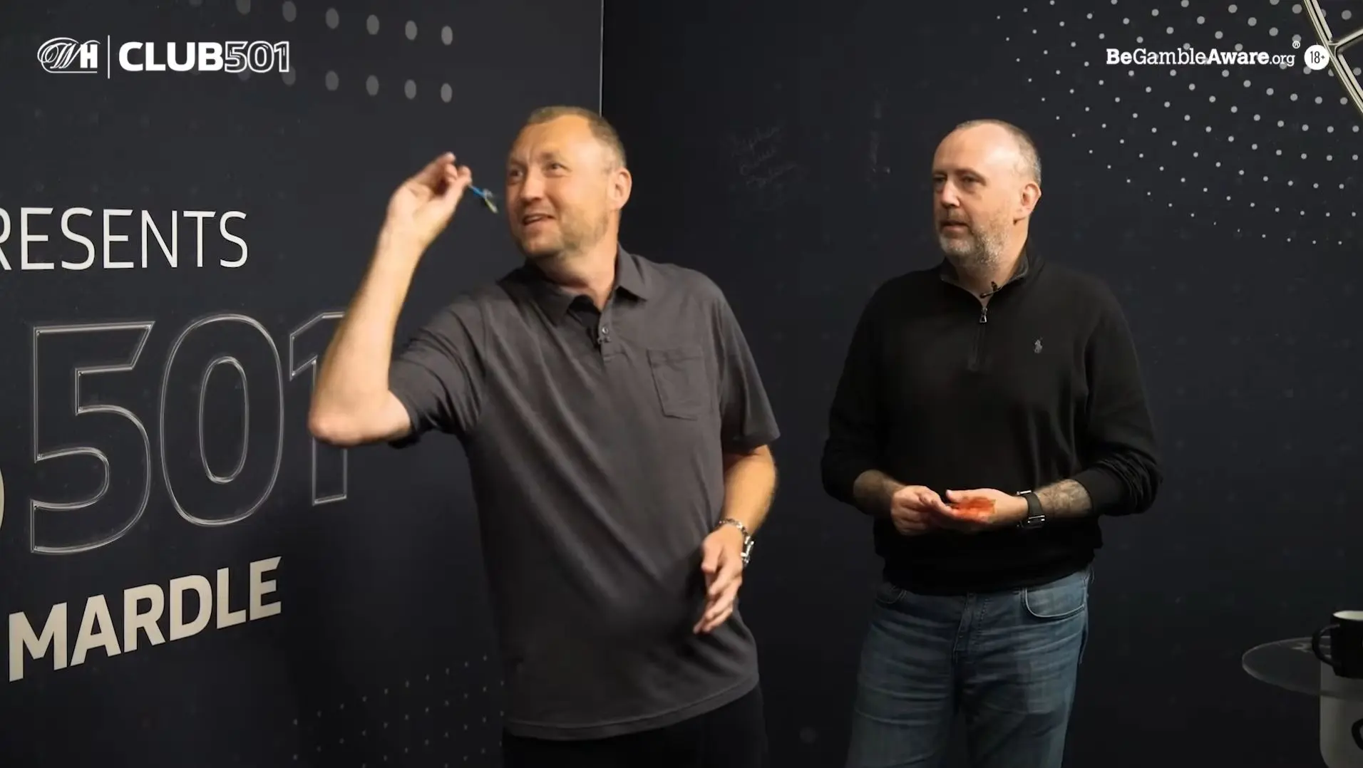 "Don't get annoyed because a 9-darter is more difficult than a 147!" - Wayne Mardle and snooker legend Mark Williams debate the age old question of 147 or 9-darter