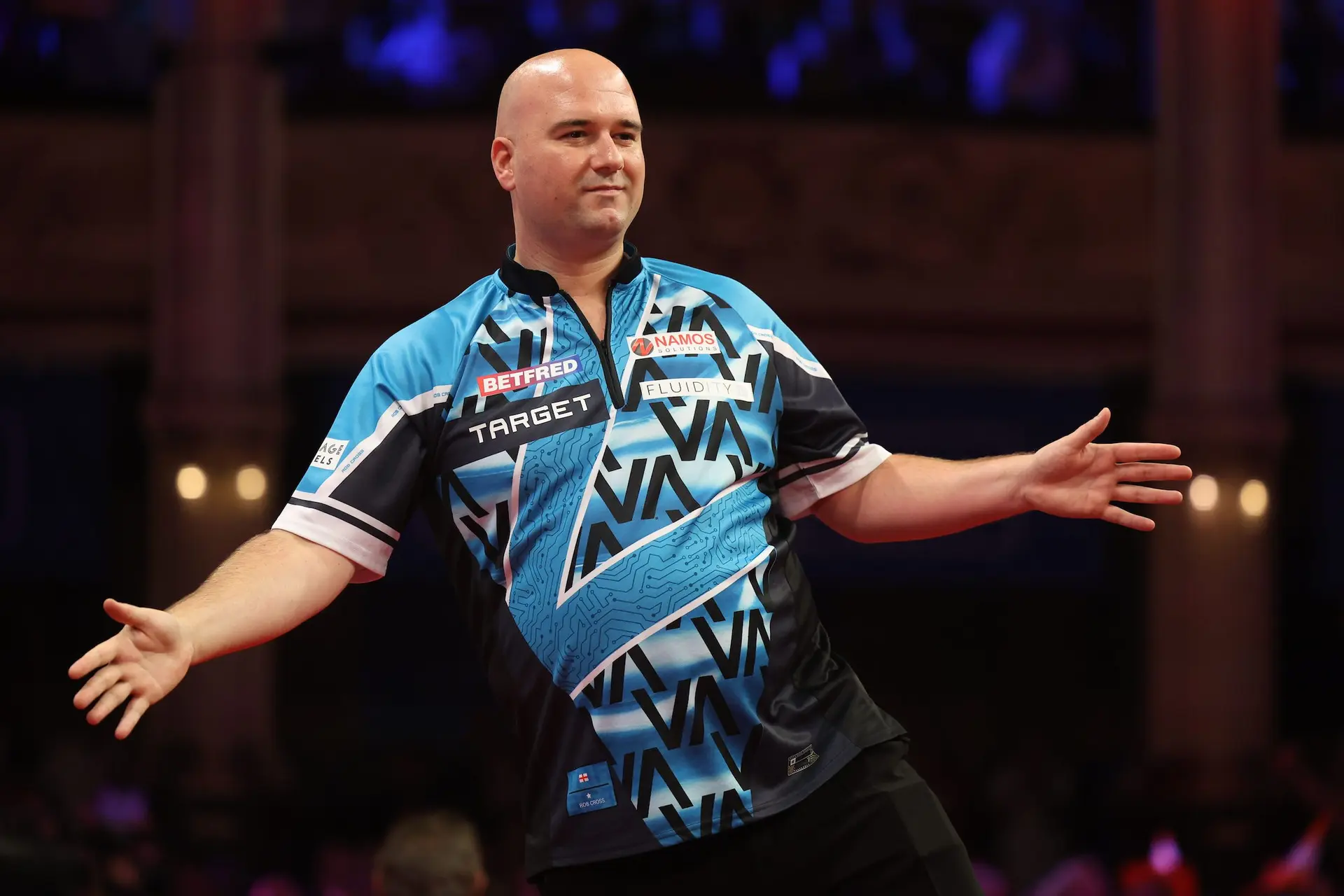 Vintage Voltage display sees Rob Cross into World Matchplay quarterfinals with 107 average