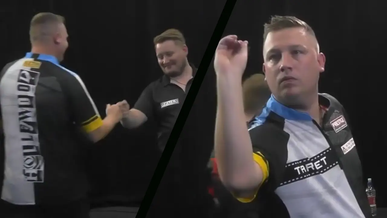 VIDEO: Chris Dobey throws nine-dart finish during Players Championship 23