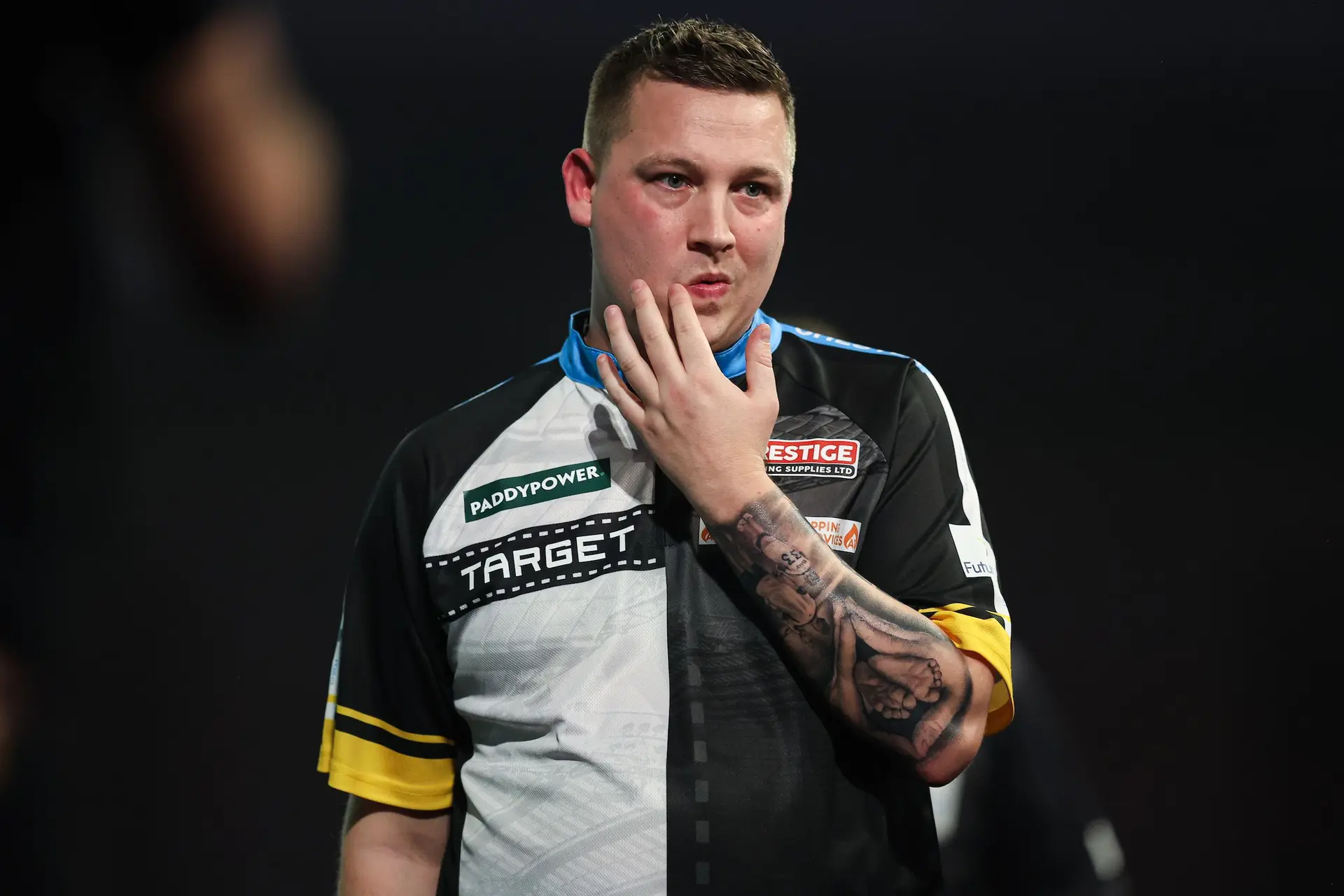 Chris Dobey edges past Josh Rock for spot in last 16 at the 2025 PDC World Darts Championship