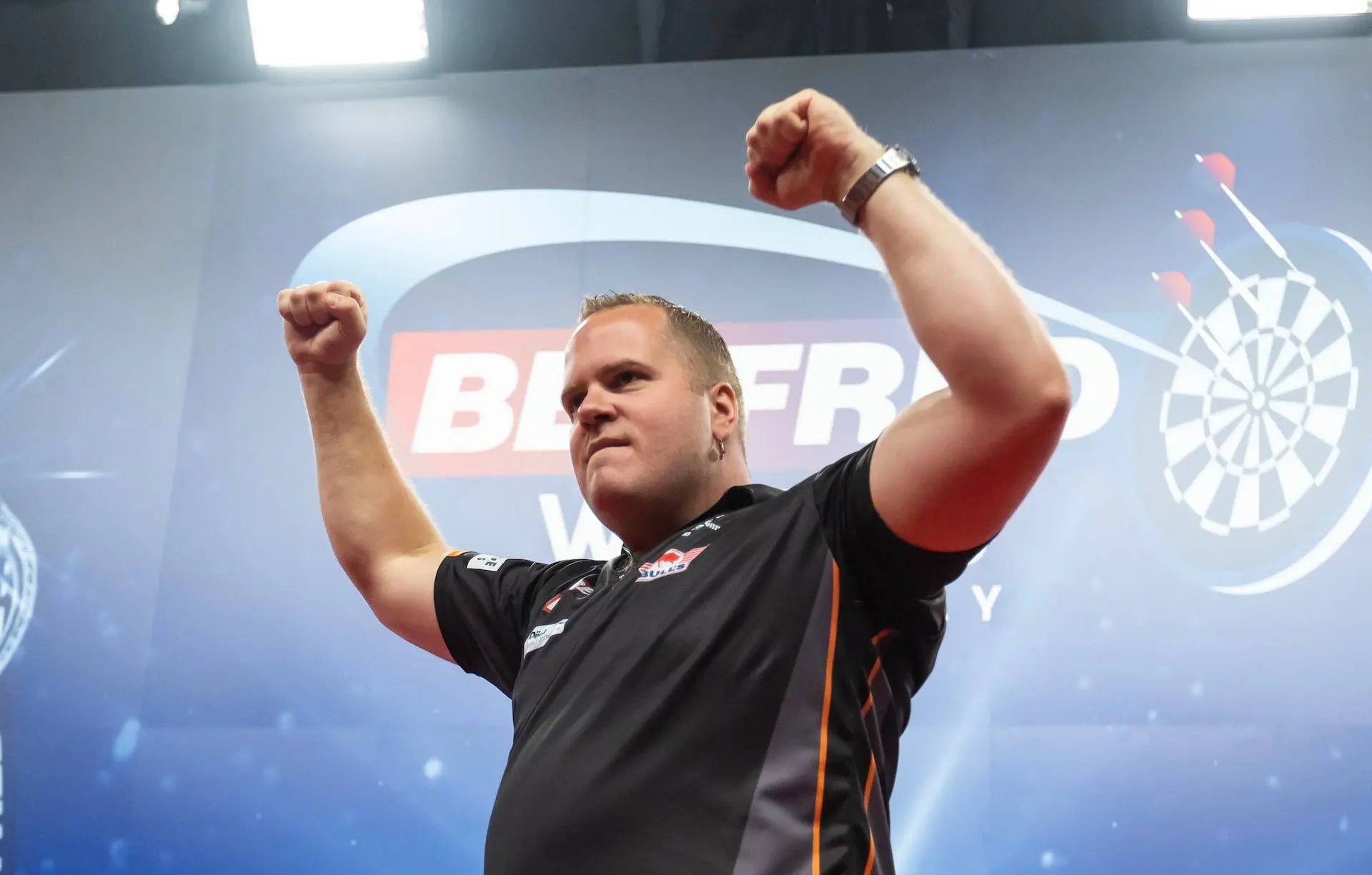 "Ask him he'll tell you but I won't": Dirk van Duijvenbode coy on post match words with Rob Cross