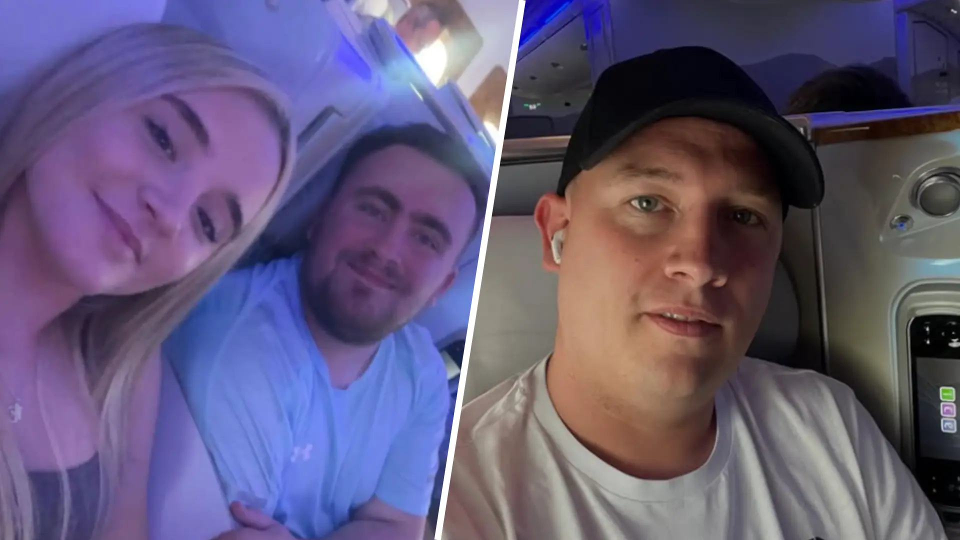 Darters enjoy luxury en route to Australia and New Zealand as Littler takes new girlfriend to Australia