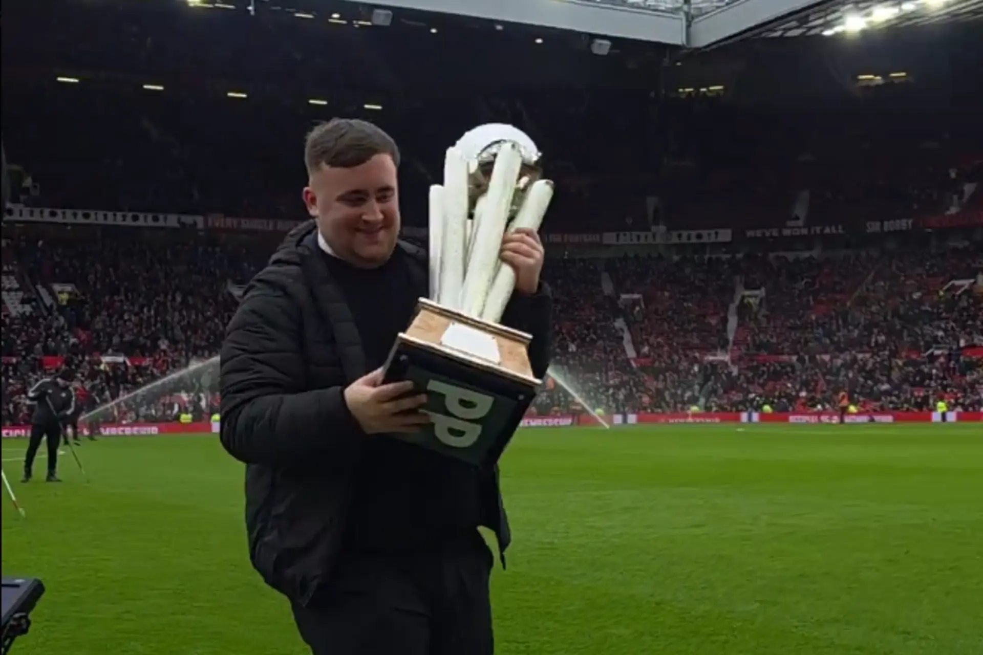 Manchester United honour world champion Luke Littler at Old Trafford