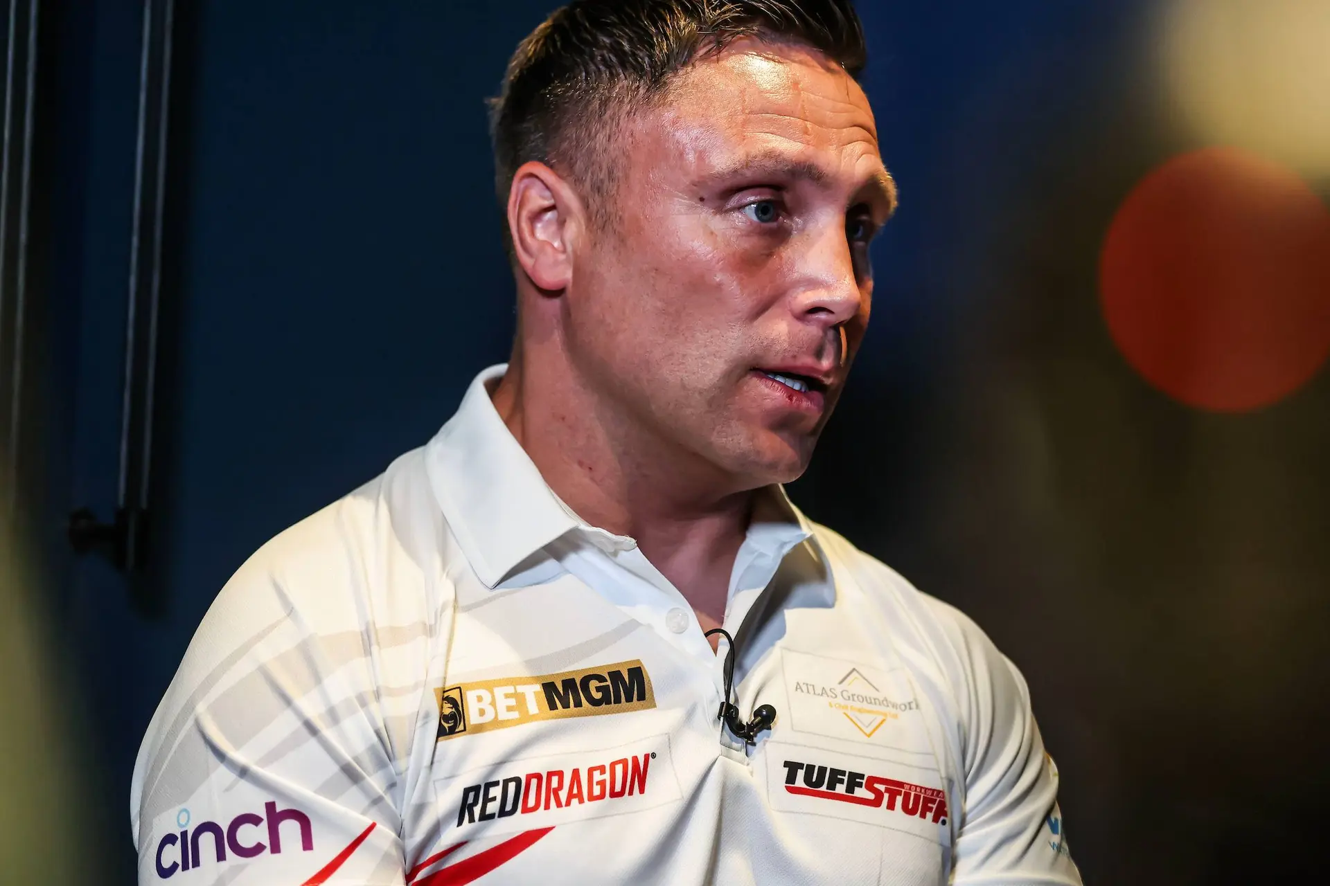 Gerwyn Price speaks to the media ahead of the 2026 Premier League Darts Finals Night